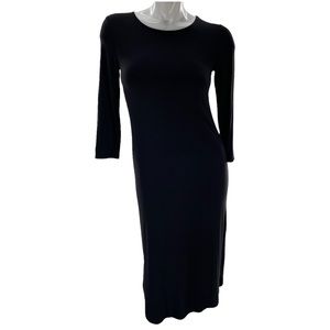 Chico’s Petitle Long Sleeve Scoop Neck Maxi Dress in Chico’s Size 00P